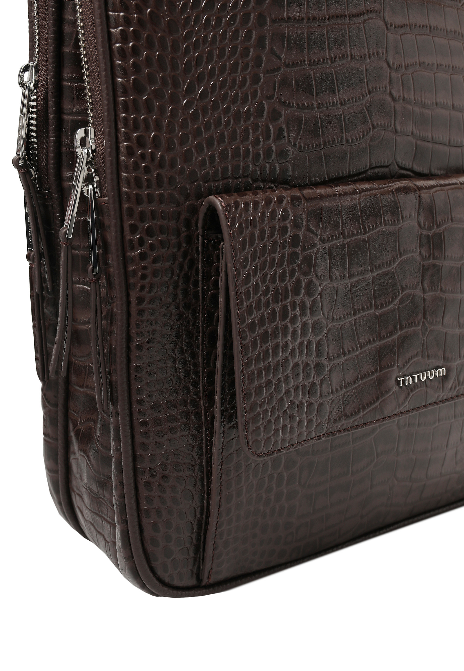 LEATHER BACKPACK WITH ANIMAL MOTIF - COBRA LEATHER BACKPACK WITH ANIMAL MOTIF - COBRA BROWN 115079