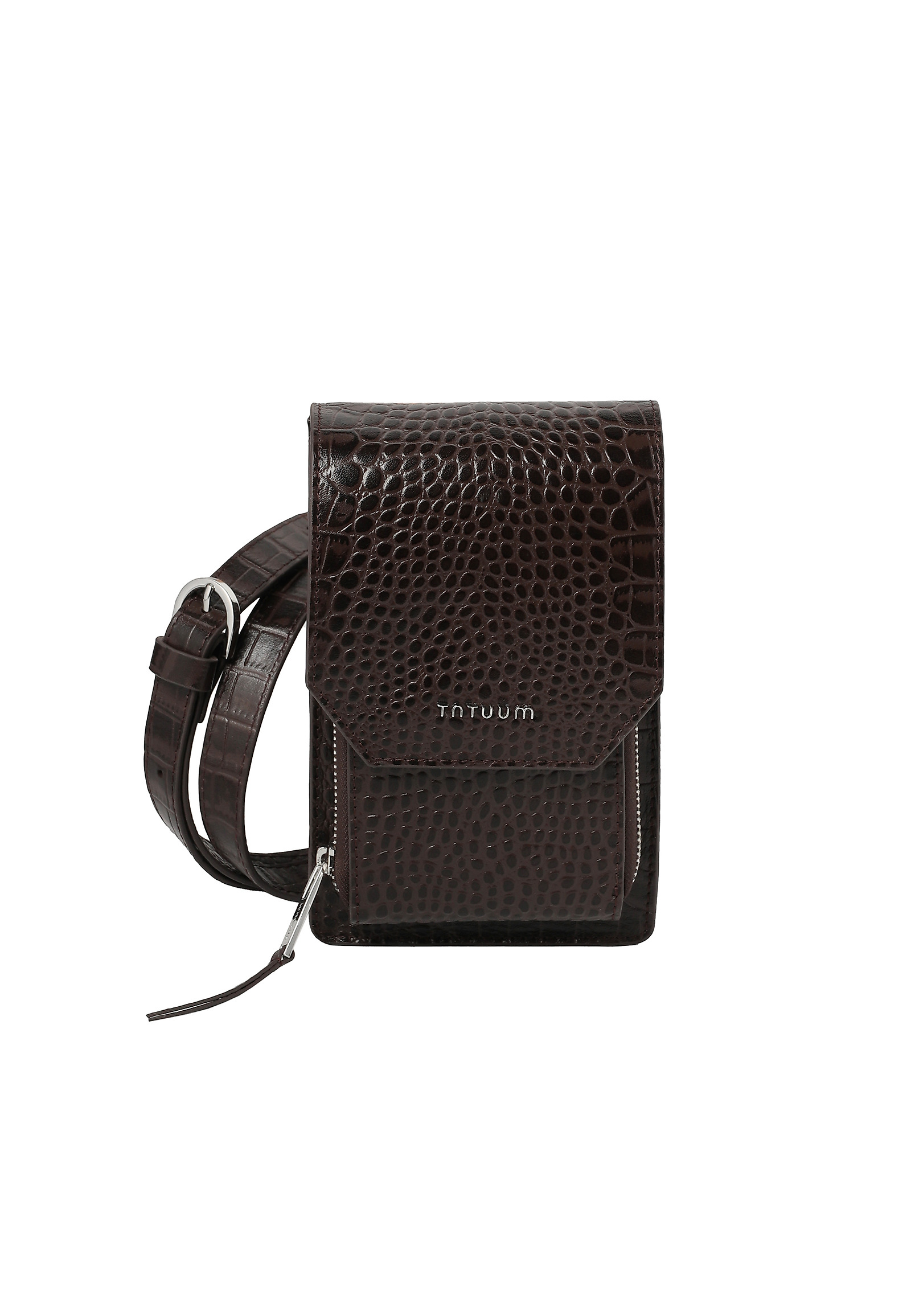 KOMPAKTOWA LISTONOSZKA Z NATURALNEJ SKÓRY - AMBER KOMPAKTOWA LISTONOSZKA Z NATURALNEJ SKÓRY - AMBER BRĄZOWY 115064