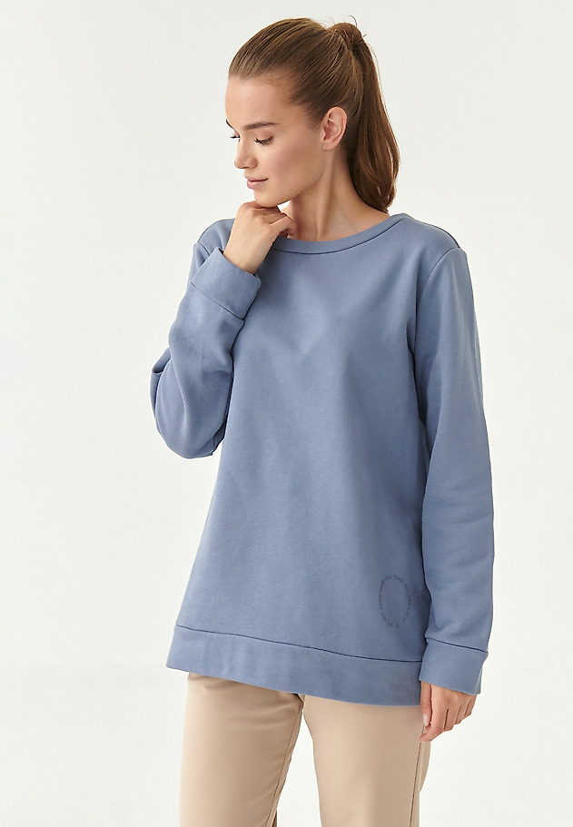 PROSTA BLUZA DAMSKA RIKAMI PROSTA BLUZA DAMSKA RIKAMI NIEBIESKI 5