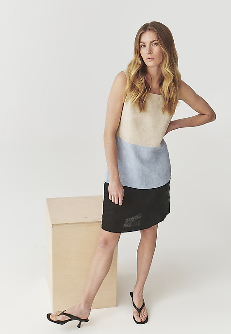 LADIES’ BREATHABLE SLEEVELESS DRESS - ROKNA 2 MULTICOLOR 2