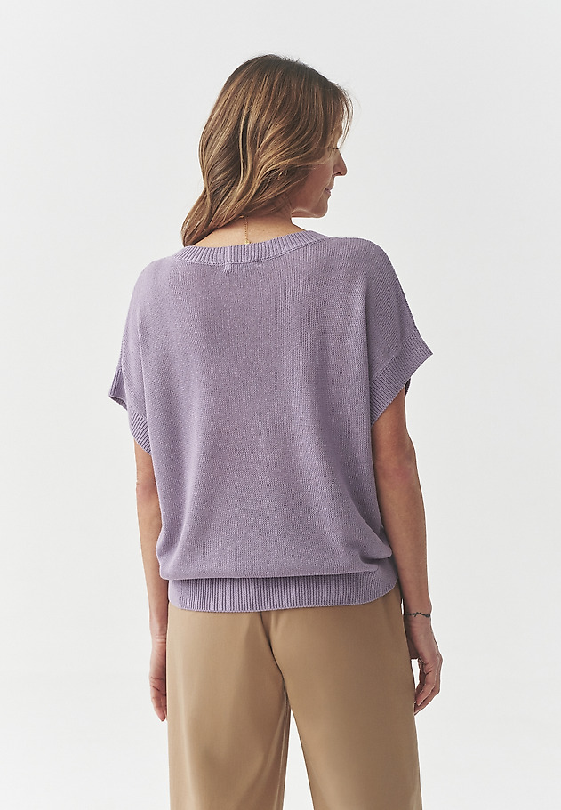 LOOSE JUMPER WITH LYOCELL AND LINEN — LIMI LOOSE JUMPER WITH LYOCELL AND LINEN — LIMI PURPLE 4