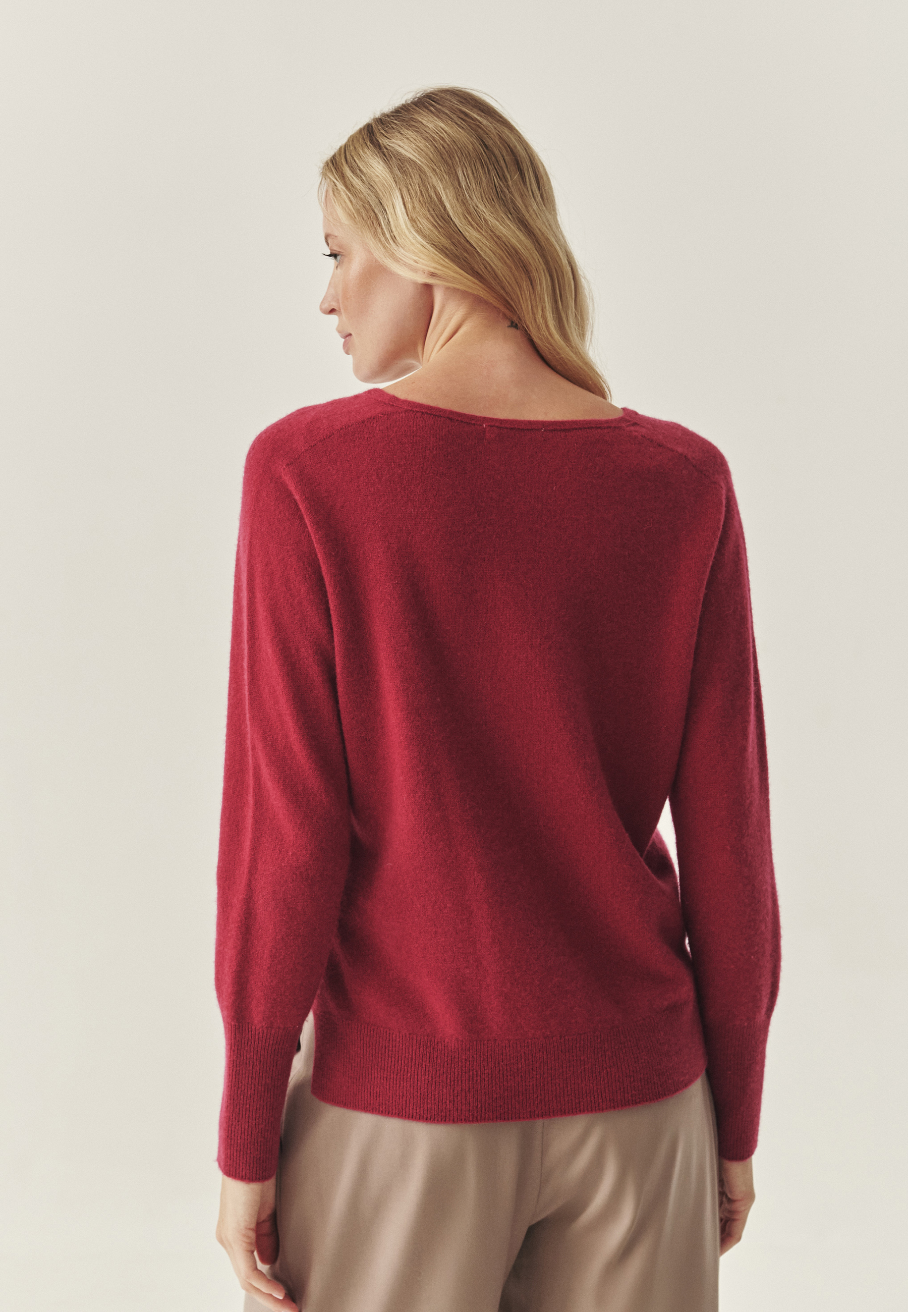 KAŠMIRSKI PULOVER - ANISTON RDEČA 2