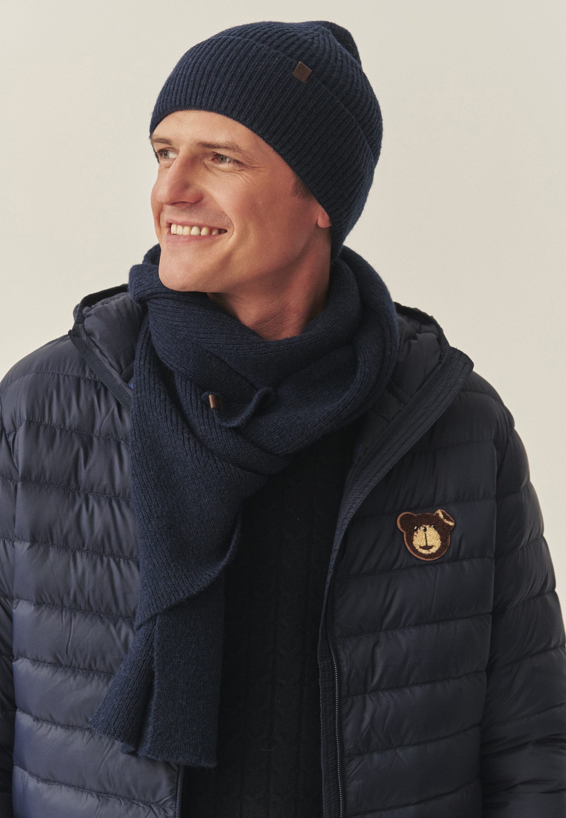 MĘSKA CZAPKA Z DOMIESZKĄ WEŁNY - VELLUM GRANATOWY 2