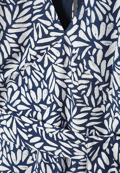 LADIES' DRESS IN LENZING™ ECOVERO™ VISCOSE - MATSE CZ BLUE 2