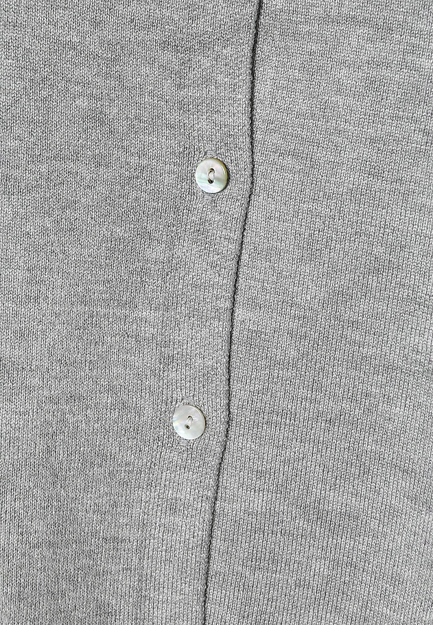UNBUTTONED LADIES' SWEATER WITH A CLASSIC CUT - VERO UNBUTTONED LADIES' SWEATER WITH A CLASSIC CUT - VERO SZARY 7