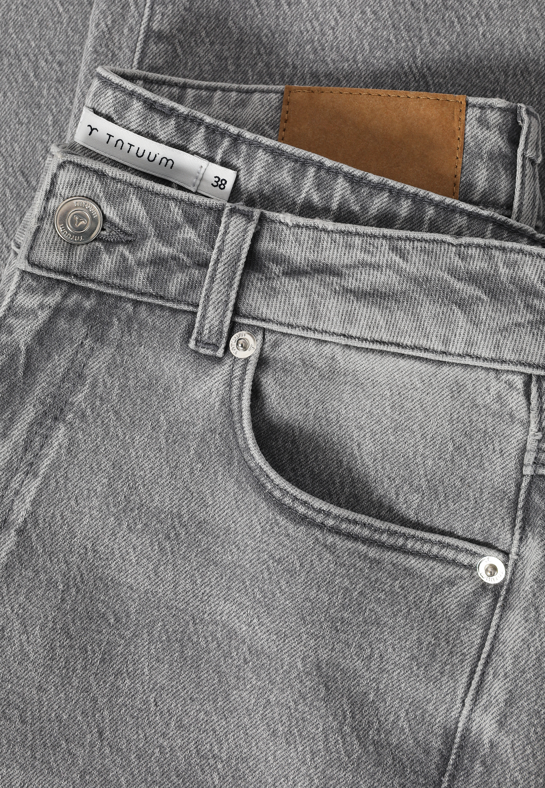 DENIMOWE SPODNIE STRAIGHT - TANAKA 1 SZARY 2