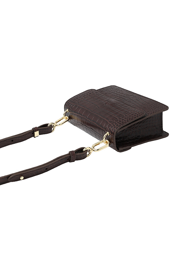 LADIES' NATURAL LEATHER HANDBAG - MARGARET LADIES' NATURAL LEATHER HANDBAG - MARGARET BRĄZOWY 3