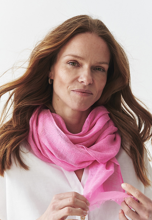 LINEN SCARF - LAMBI LINEN SCARF - LAMBI RÓŻOWY 3