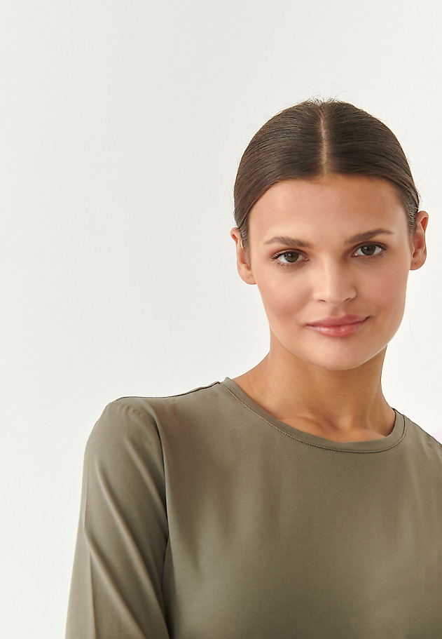 LADIES' SIMPLE BLOUSE BRINGO LADIES' SIMPLE BLOUSE BRINGO KHAKI 1