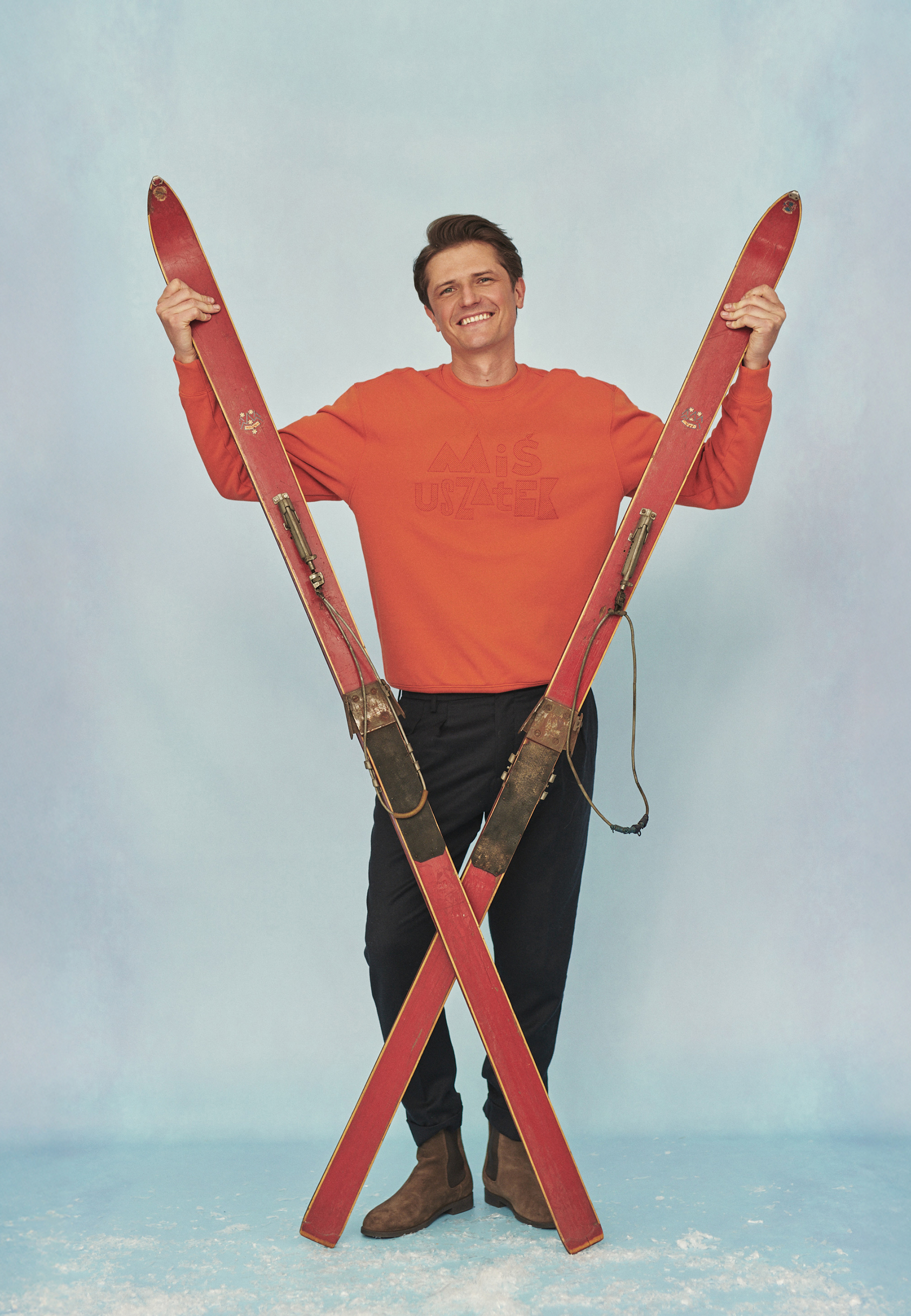 BAWEŁNIANA BLUZA Z MOTYWEM KOLEKCJI - FRANKI POMARAŃCZOWY 2