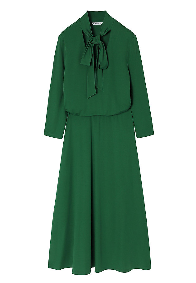 GREEN VISCOSE KNITTED MIDI DRESS - CLOVER color GREEN GREEN VISCOSE KNITTED MIDI DRESS - CLOVER color GREEN