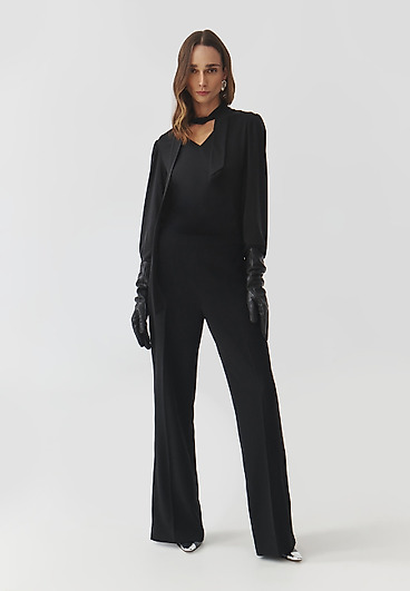 LADIES' WOVEN TROUSERS WITH WIDE LEG — ZEMKA LADIES' WOVEN TROUSERS WITH WIDE LEG — ZEMKA