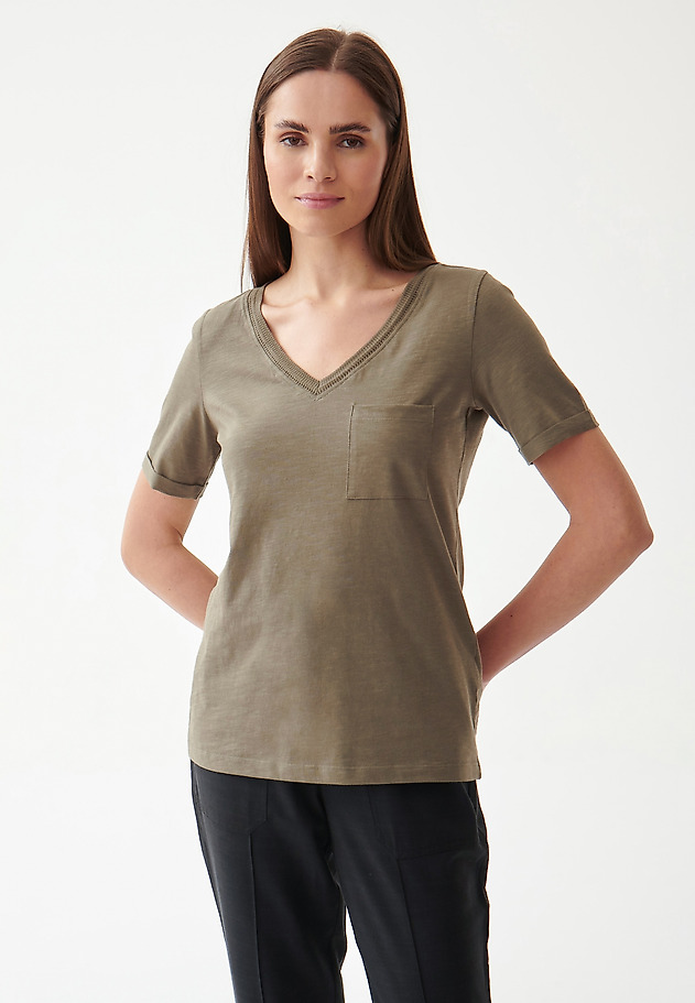 LADIES' T-SHIRT WITH A POCKET MIMI LADIES' T-SHIRT WITH A POCKET MIMI KHAKI 1
