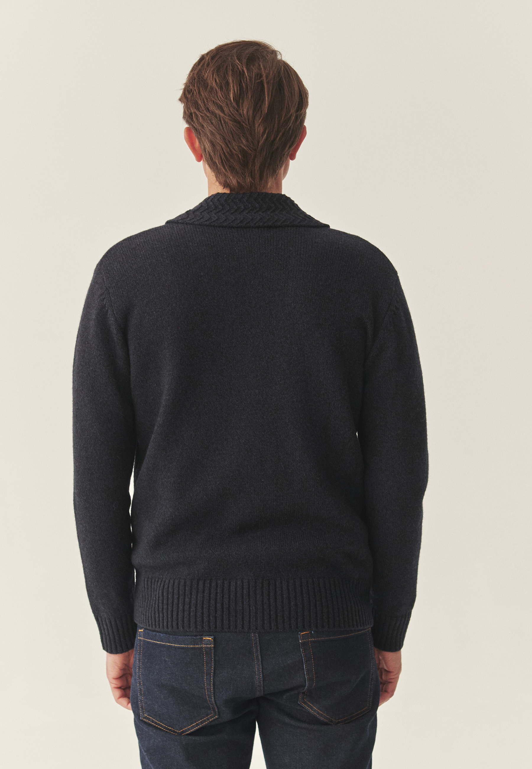 MĘSKI KARDIGAN Z WEŁNĄ - DARLOS GRANATOWY 2