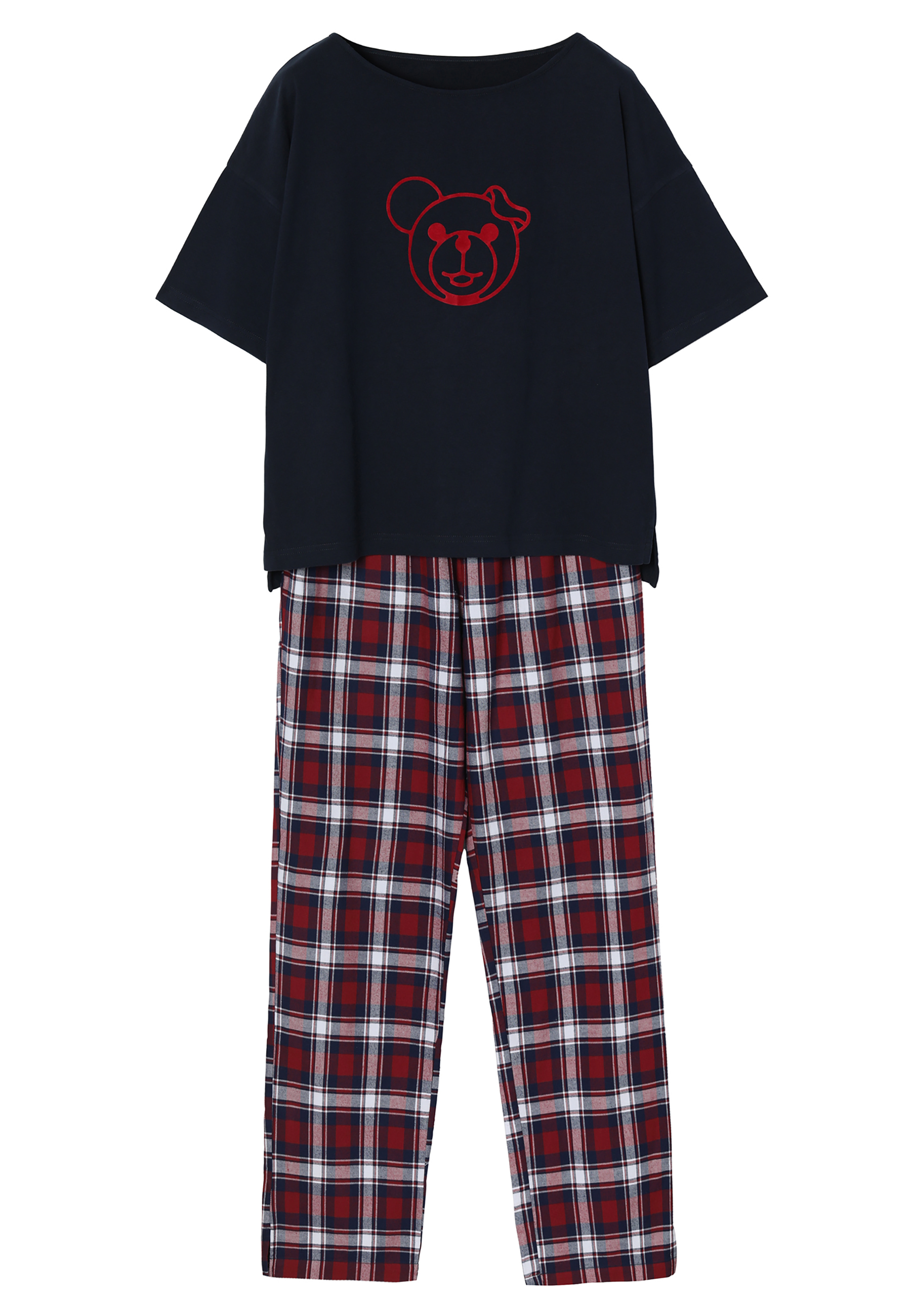 DÁMSKE LÁTKOVO-PLETENÉ PYŽAMO S MOTÍVOM MACKA UŠKA PAULA VIACFAREBNÝ 2