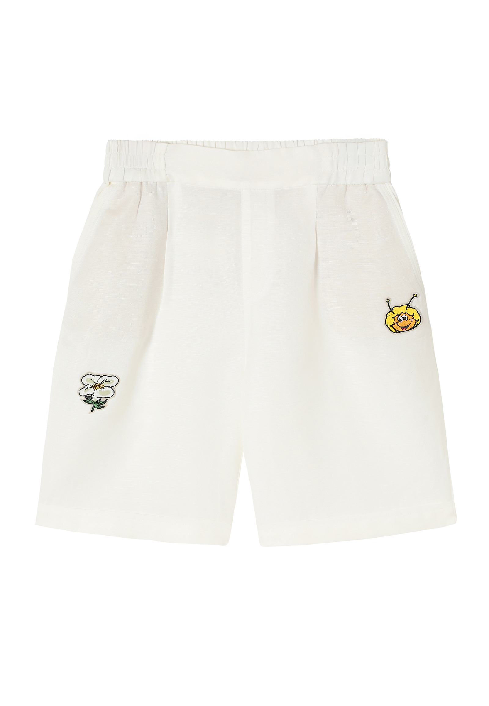 SUMMER SHORTS IN LINEN AND VISCOSE - RIKO 1 SUMMER SHORTS IN LINEN AND VISCOSE - RIKO 1 ECRU 110357