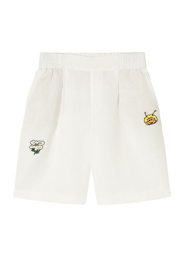 SUMMER SHORTS IN LINEN AND VISCOSE - RIKO 1 SUMMER SHORTS IN LINEN AND VISCOSE - RIKO 1 ECRU 7