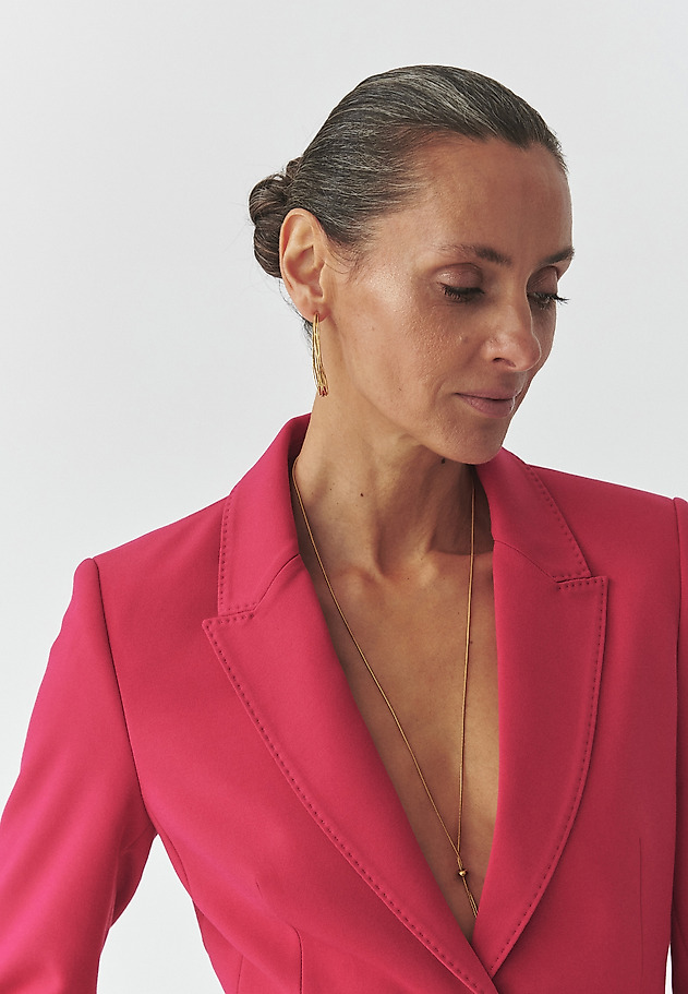 WOVEN JACKET IN FUCHSIA — LONESA 1 WOVEN JACKET IN FUCHSIA — LONESA 1 CZERWONY 6