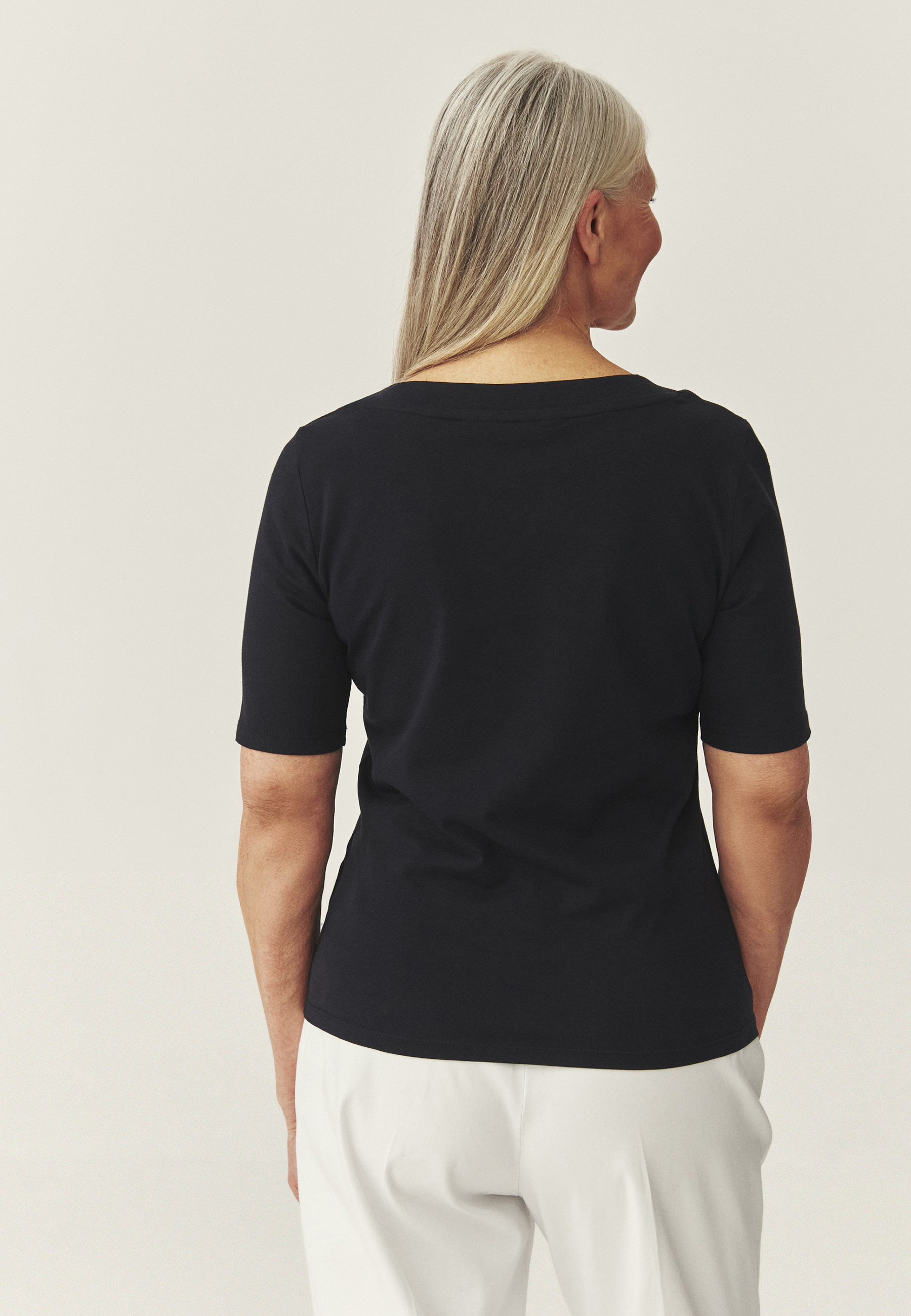 SWOBODNA BLUZKA Z BAWEŁNY - RABA GRANATOWY 2