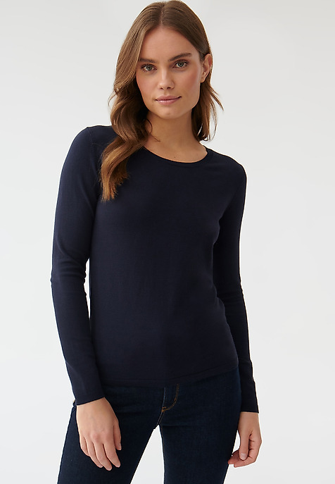 LADIES’ CLASSIC SWEATER WESSA NAVY BLUE 2