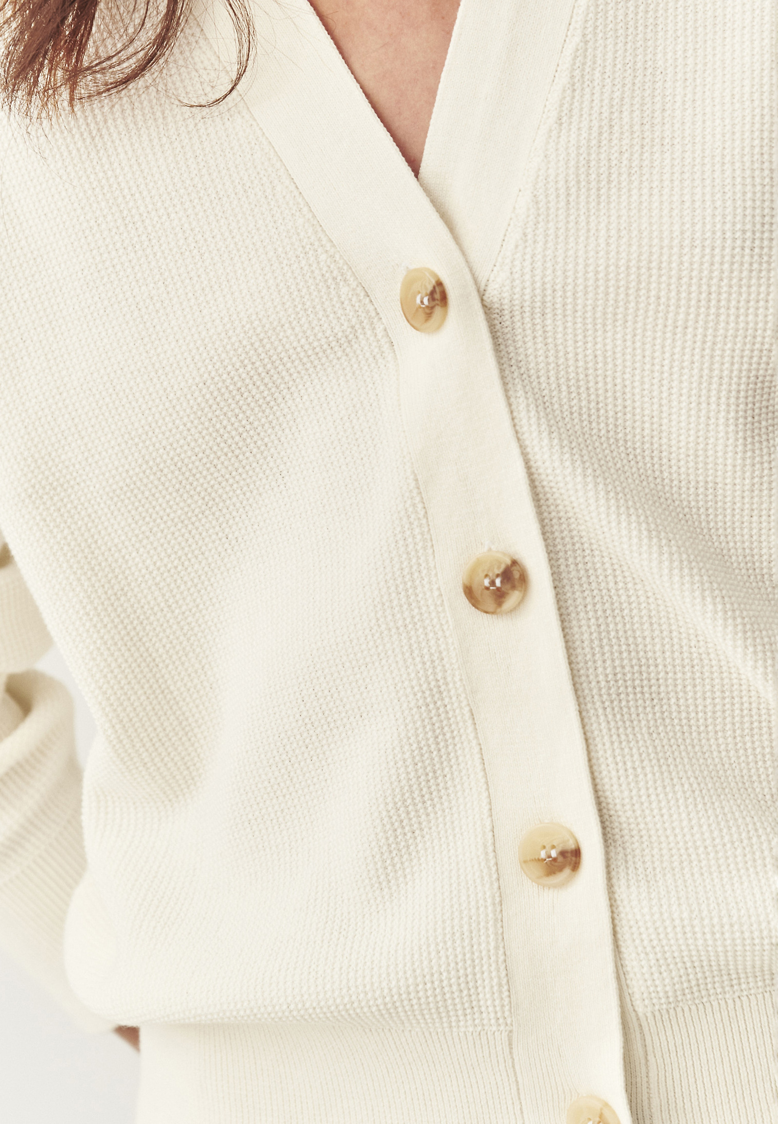 BAVLNENÝ KARDIGÁN - PONKONI BAVLNENÝ KARDIGÁN - PONKONI ECRU 113654