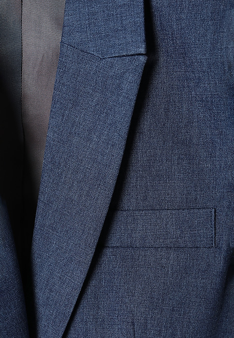 LADIES’ STYLISH BLAZER MADE FROM MELANGE FABRIC - AMALFIA NAVY BLUE 2