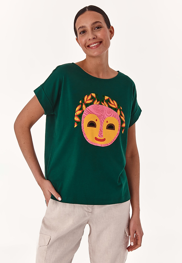 LADIES' COTTON T-SHIRT MAKI 1 LADIES' COTTON T-SHIRT MAKI 1 GREEN 3