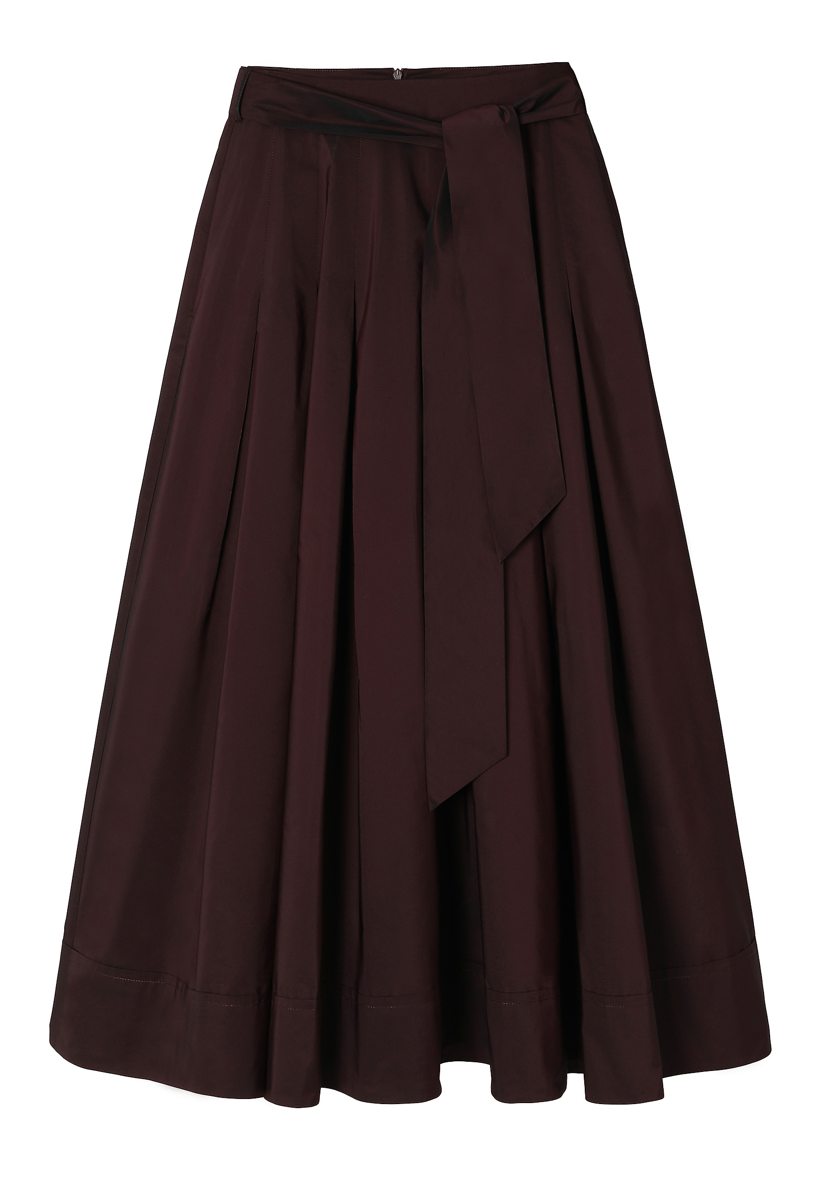GLAMOROUS SKIRT WITH A BELT AT THE WAIST - TAFTANI GLAMOROUS SKIRT WITH A BELT AT THE WAIST - TAFTANI RED 116714