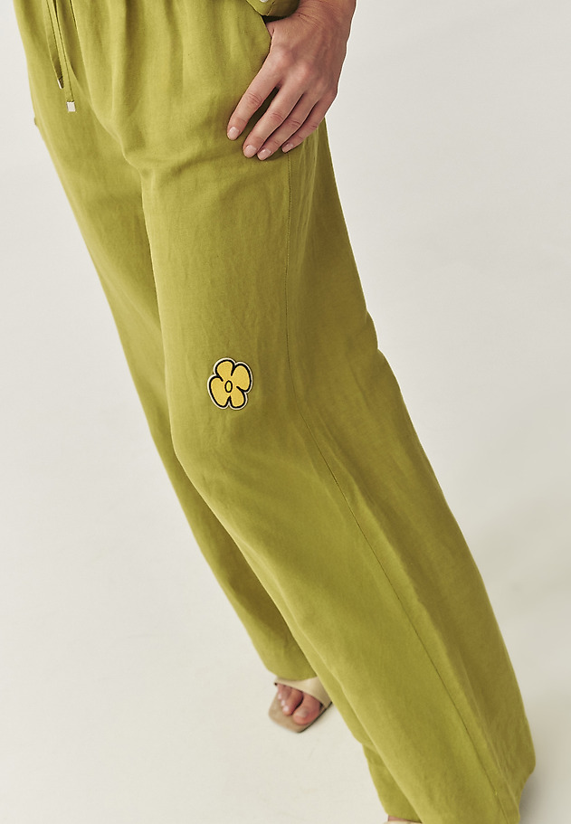 PANTALONI DIN IN VISCOSĂ - PULIONA PANTALONI DIN IN VISCOSĂ - PULIONA VERDE 5