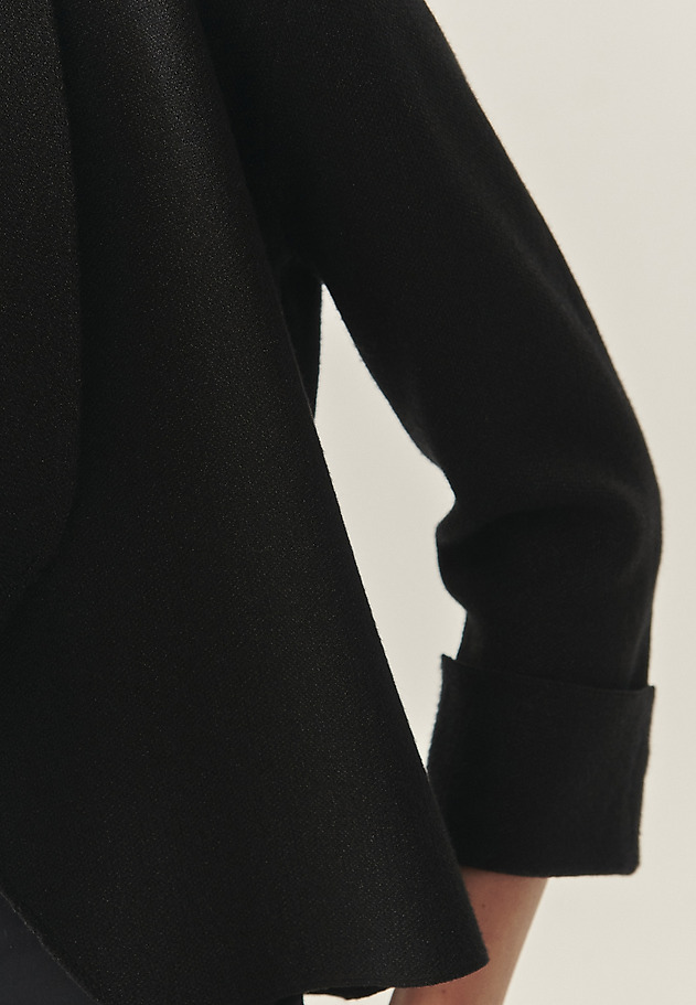 BLACK CARDIGAN WITH A SUBTLE SHINE - PRADA BLACK CARDIGAN WITH A SUBTLE SHINE - PRADA BLACK 5