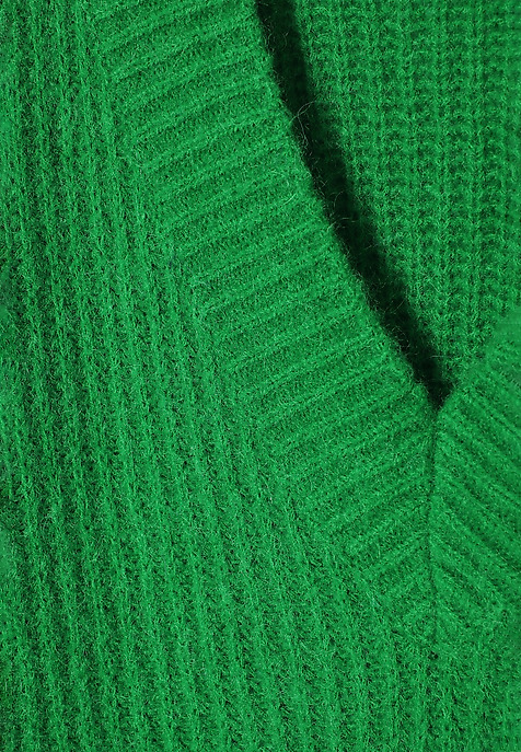 LADIES' OVERSIZE JUMPER WITH A CREW NECKLINE — ONYX GREEN 2