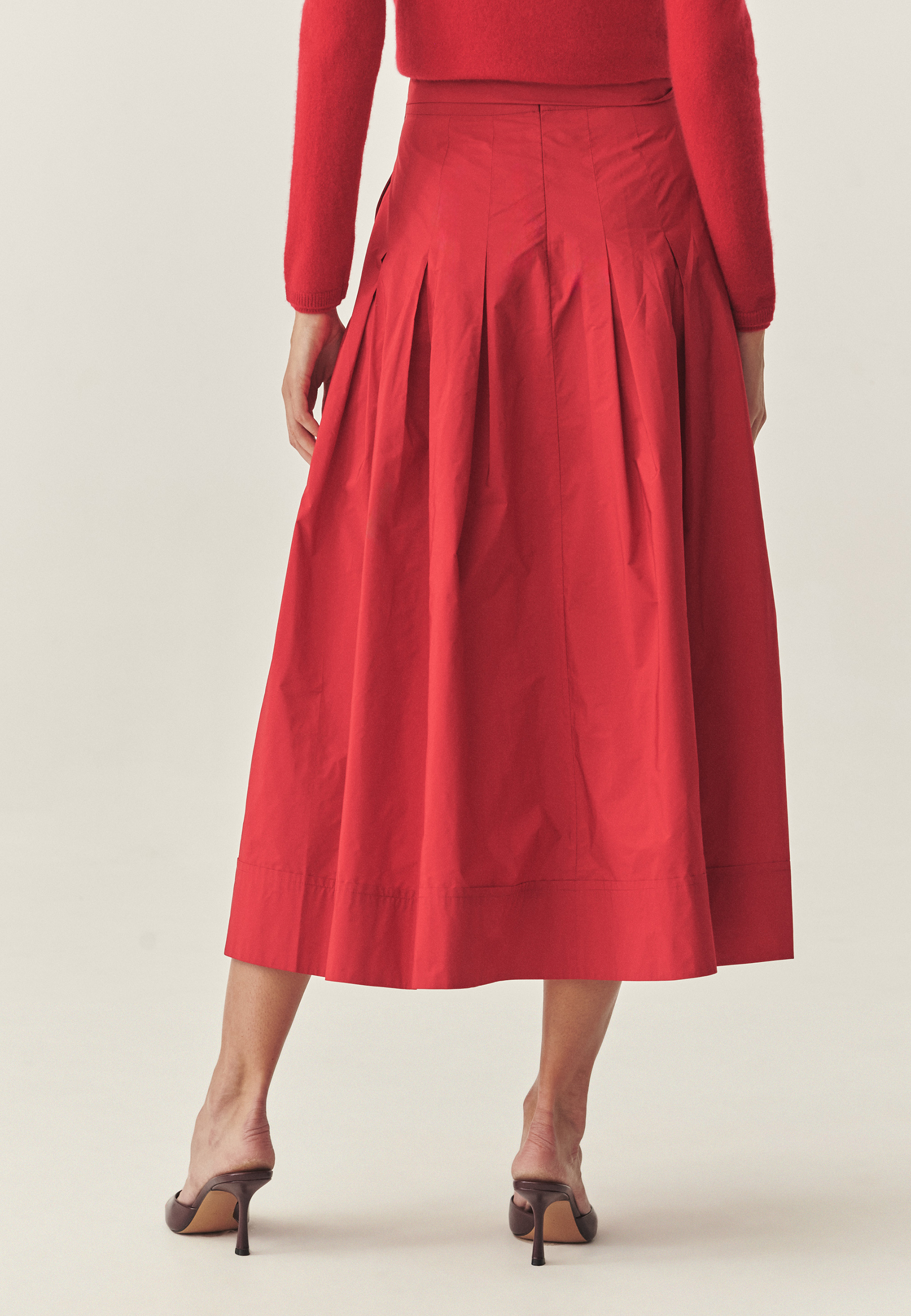 DŁUGA SPÓDNICA Z TAFTY - TAFTANI 1 CZERWONY 2