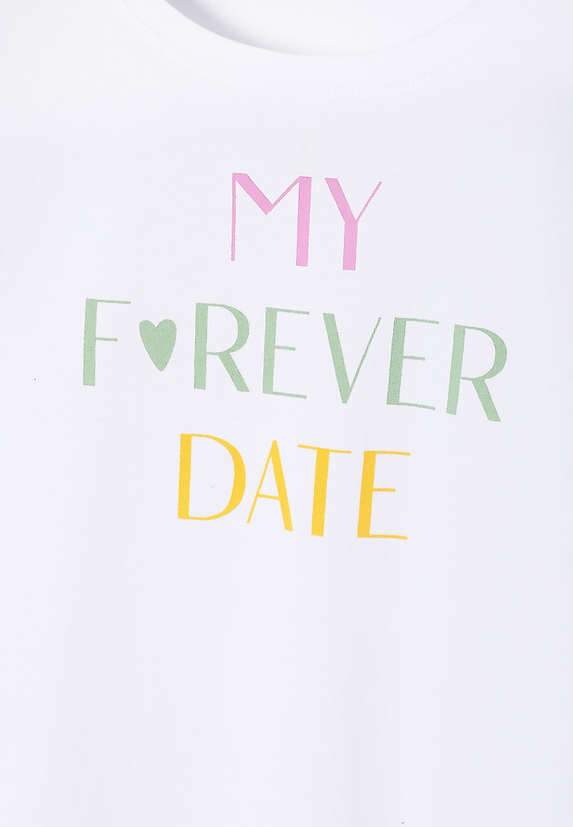 COMFORTABLE LADIES’ T-SHIRT WITH PRINTED INSCRIPTION - LIKE 1 COMFORTABLE LADIES’ T-SHIRT WITH PRINTED INSCRIPTION - LIKE 1 BIAŁY 8