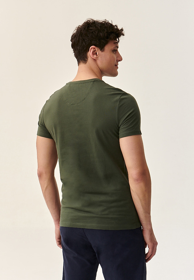 KLASYCZNY T-SHIRT MĘSKI LUCK KLASYCZNY T-SHIRT MĘSKI LUCK ZIELONY 3