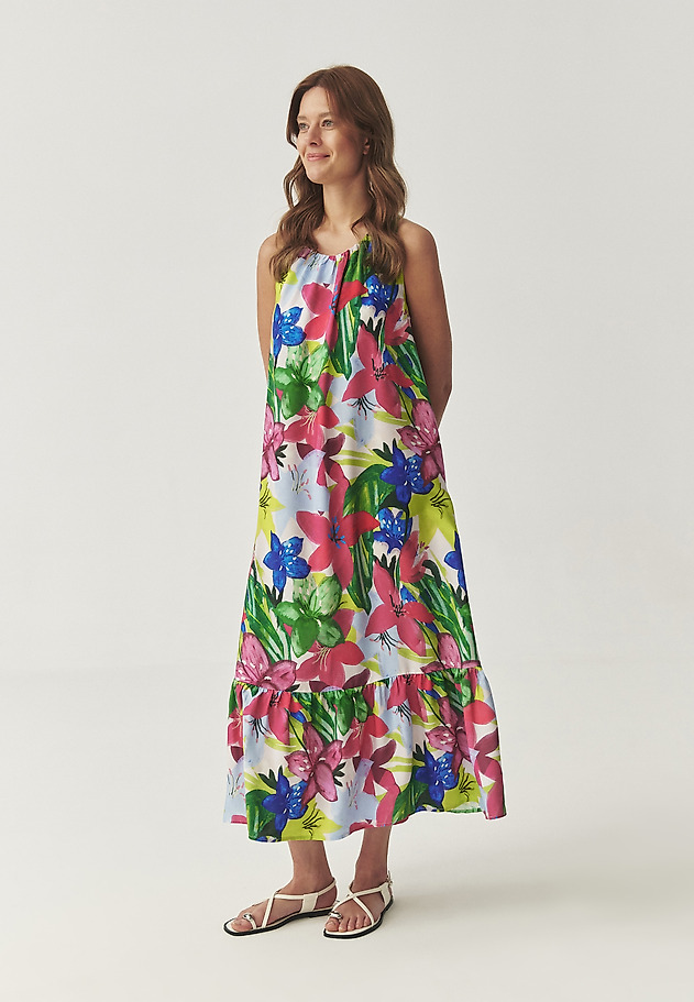 VISCOSE DRESS WITH ORIGINAL DESIGN - ESTELLA 1 VISCOSE DRESS WITH ORIGINAL DESIGN - ESTELLA 1 RÓŻOWY 6