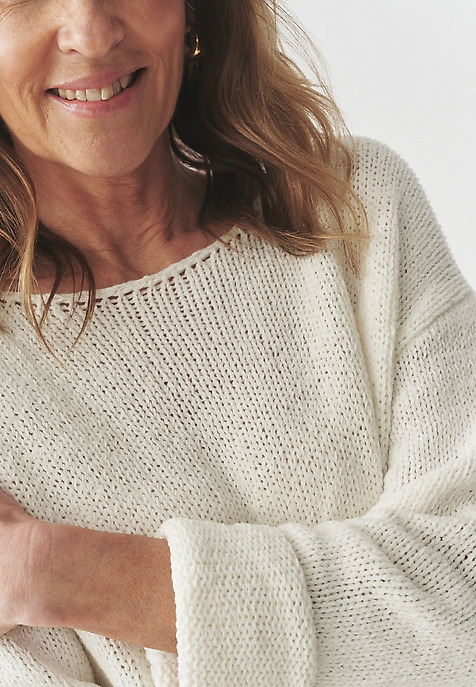 SWETER Z BAWEŁNIANEJ PRZĘDZY — ALYA ECRU 2