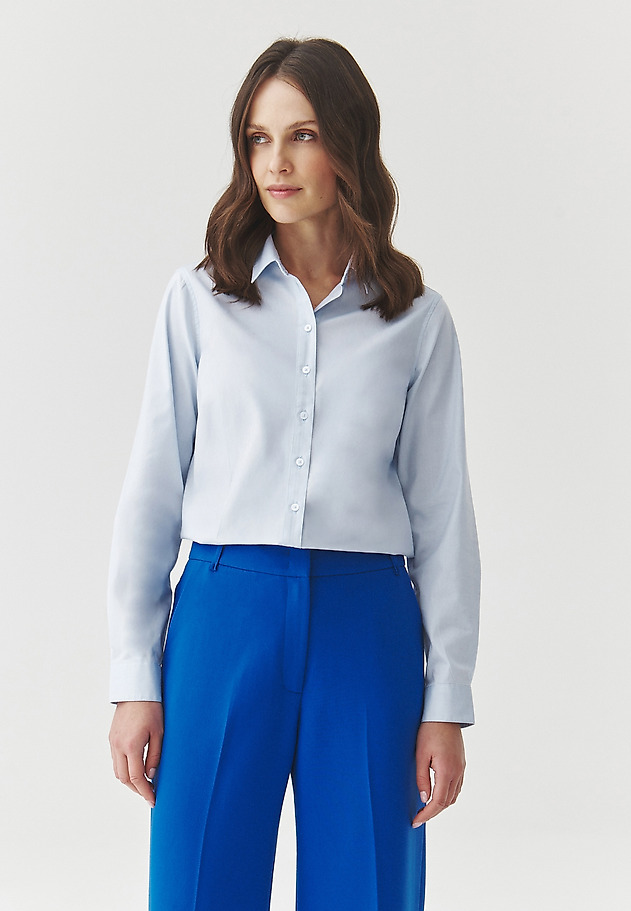 COTTON SHIRT WITH WAISTBAND — ELISHA COTTON SHIRT WITH WAISTBAND — ELISHA NIEBIESKI 4