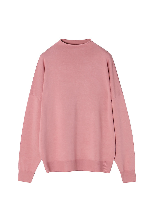 LADIES' OVERSIZED PULLOVER WITH MOCK TURTLENECK NAVI LADIES' OVERSIZED PULLOVER WITH MOCK TURTLENECK NAVI PINK 5