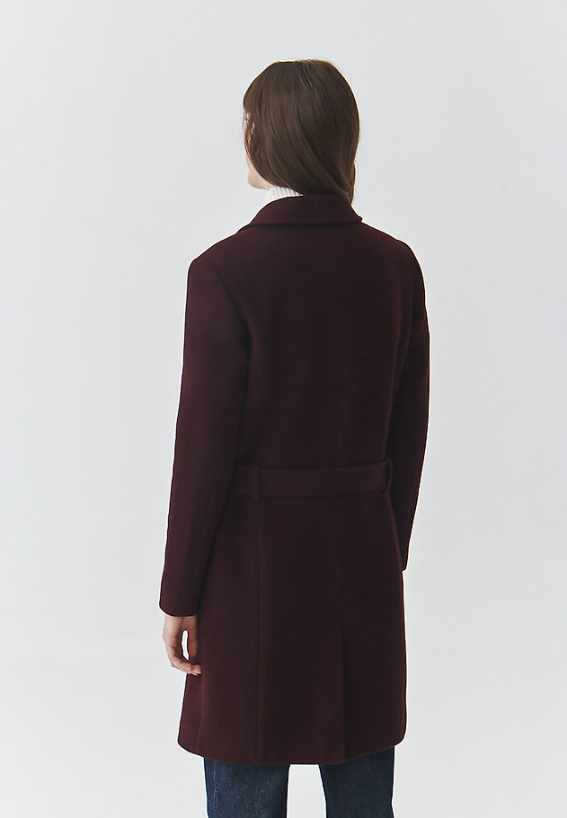 LADIES' FABRIC COAT WITH BELT — NITIKA LADIES' FABRIC COAT WITH BELT — NITIKA FIOLETOWY 4