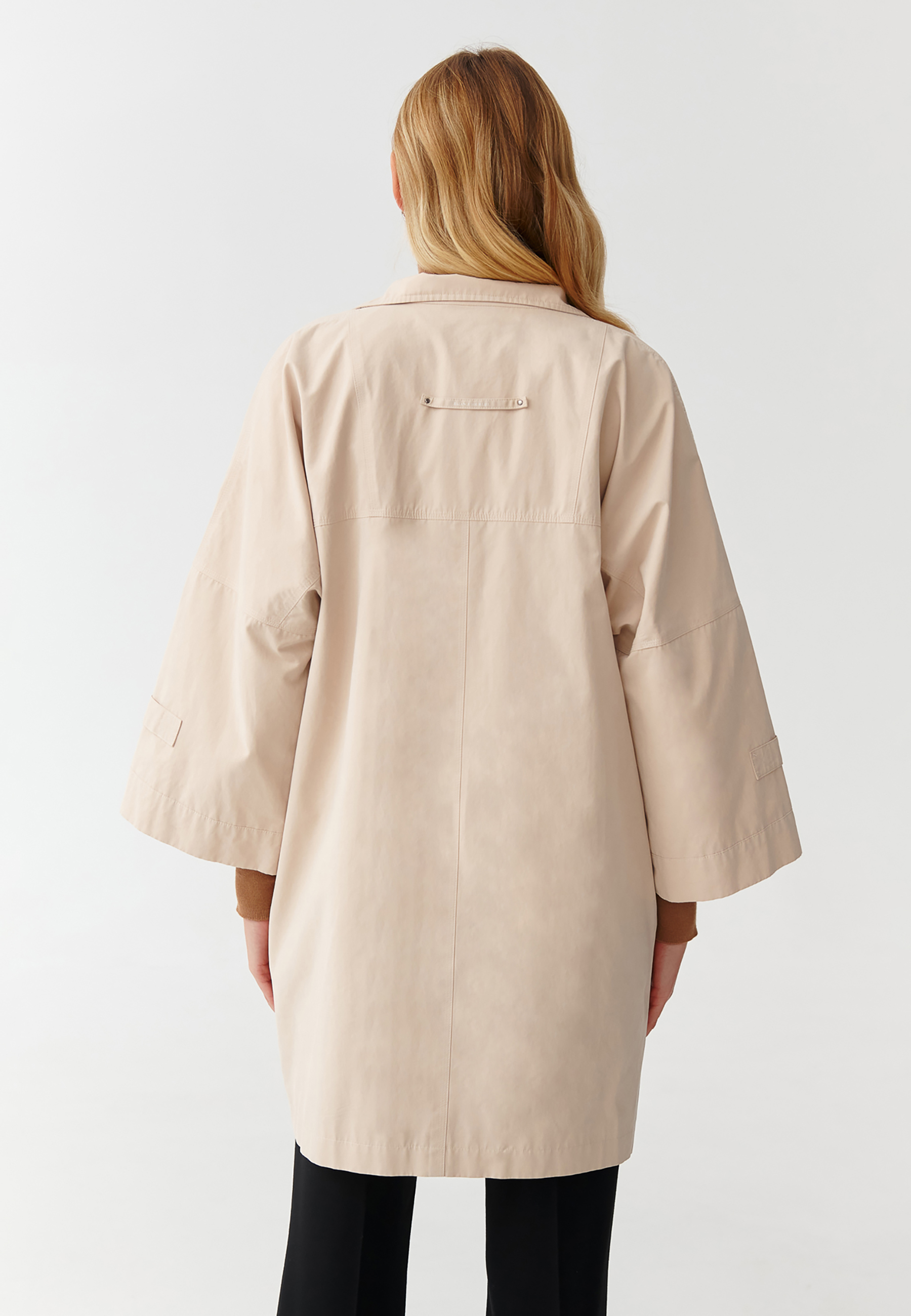 DÁMSKÝ PLÁTĚNÝ OVERSIZE KABÁT S PODŠÍVKOU - MORIWIA