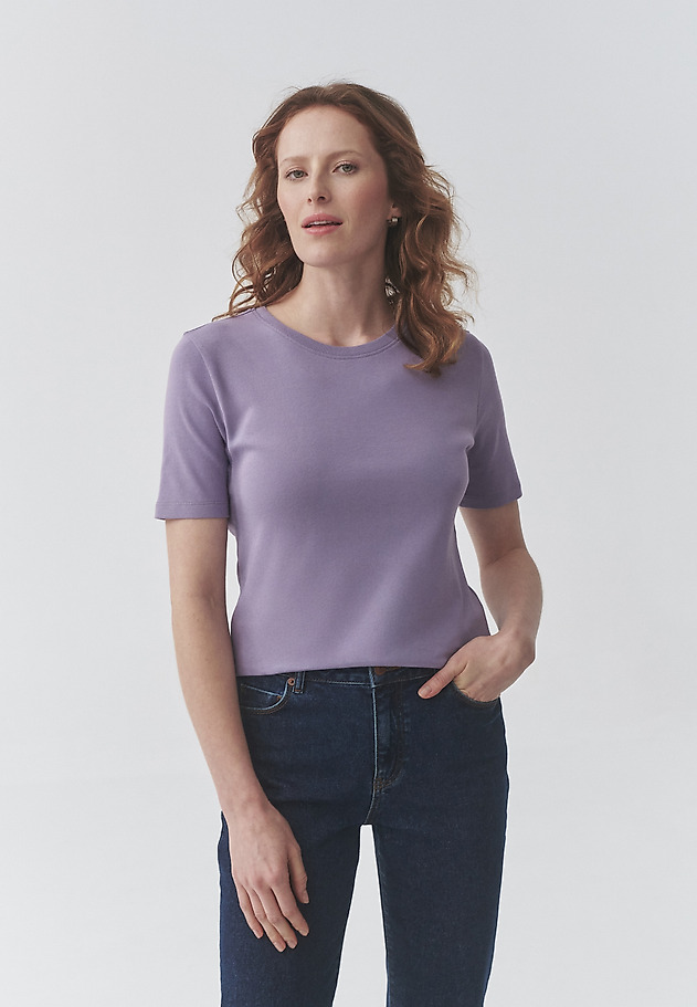 BAWEŁNIANY T-SHIRT DAMSKI — KIRI 1 BAWEŁNIANY T-SHIRT DAMSKI — KIRI 1 FIOLETOWY 3