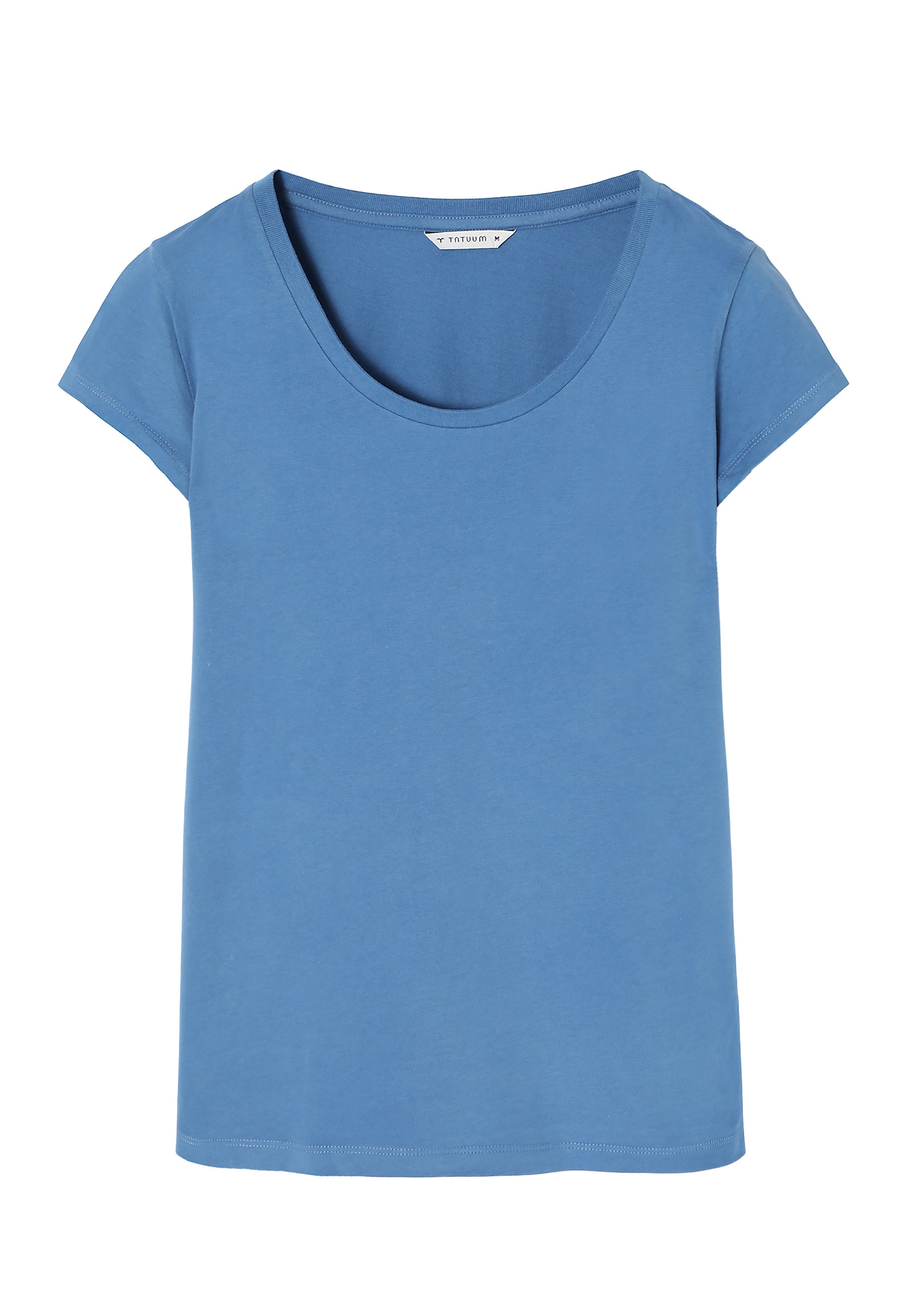 BAWEŁNIANY T-SHIRT DAMSKI - ANTONIA 1 BAWEŁNIANY T-SHIRT DAMSKI - ANTONIA 1 NIEBIESKI 95581