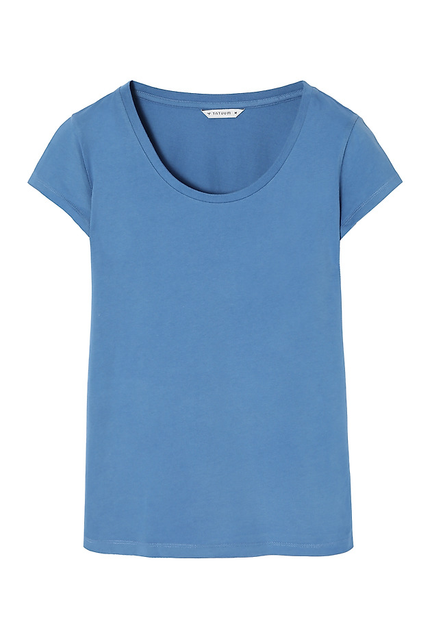 BAWEŁNIANY T-SHIRT DAMSKI - ANTONIA 1 BAWEŁNIANY T-SHIRT DAMSKI - ANTONIA 1 NIEBIESKI 5