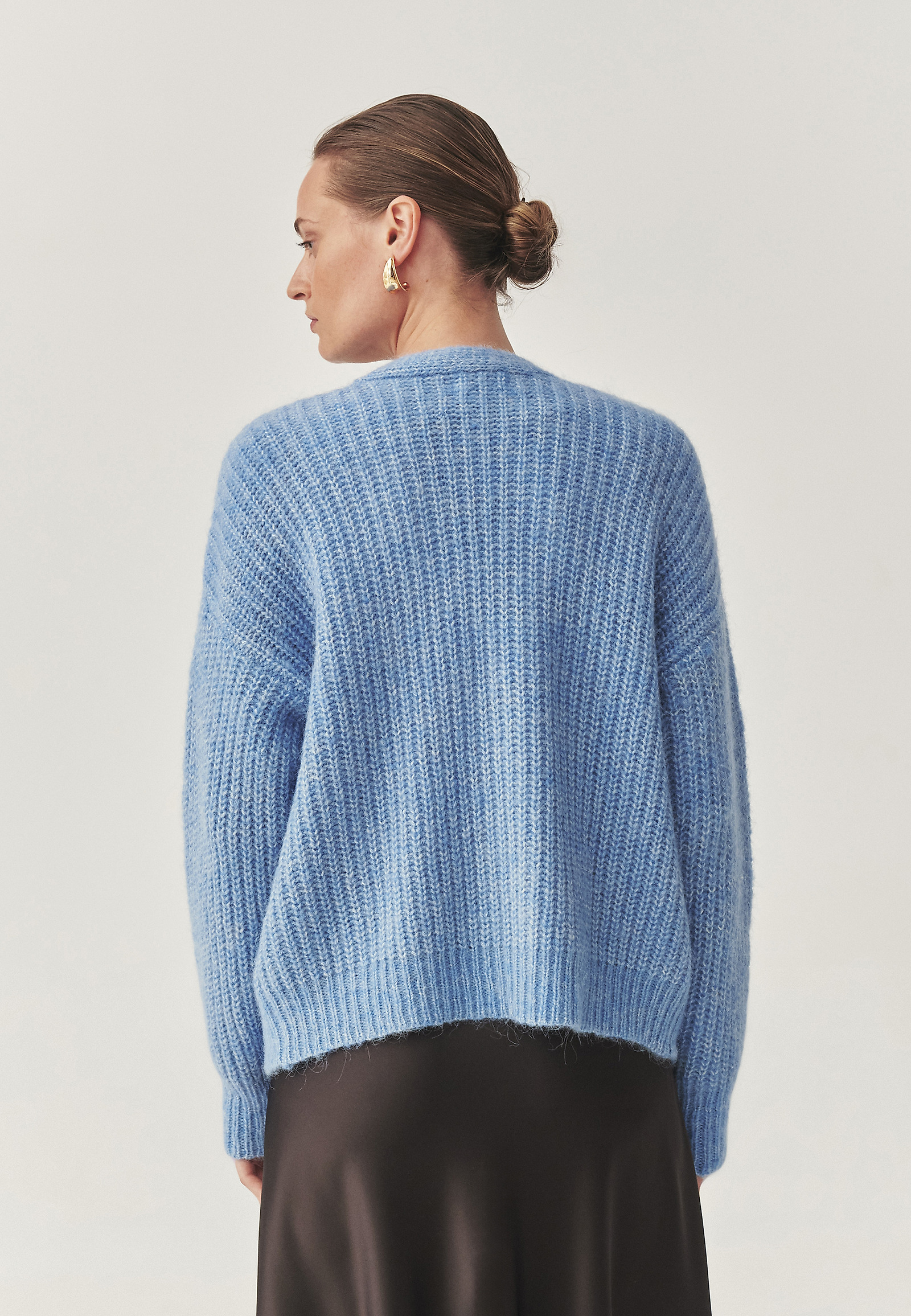 WOOL AND ALPACA CARDIGAN - ADISON WOOL AND ALPACA CARDIGAN - ADISON BLUE 114808