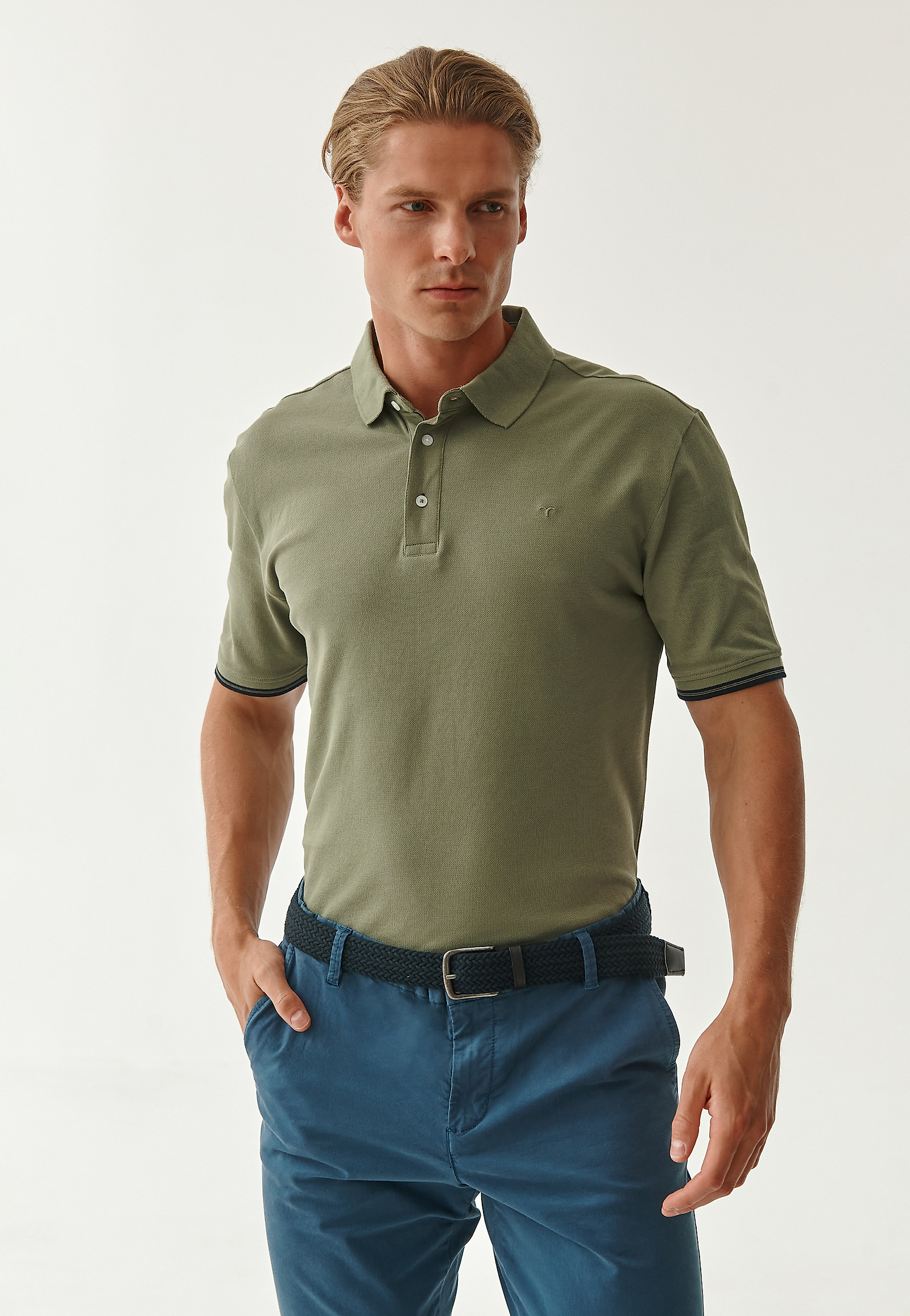 MEN' COTTON POLO SHIRT JAY 6 MEN' COTTON POLO SHIRT JAY 6 GREEN 78052