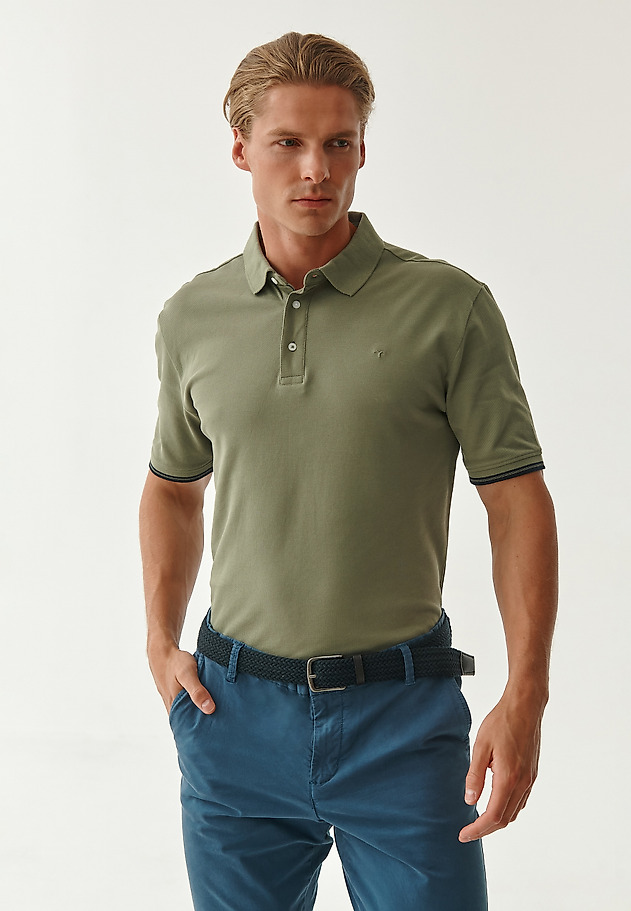 MEN' COTTON POLO SHIRT JAY 6 MEN' COTTON POLO SHIRT JAY 6 GREEN 3