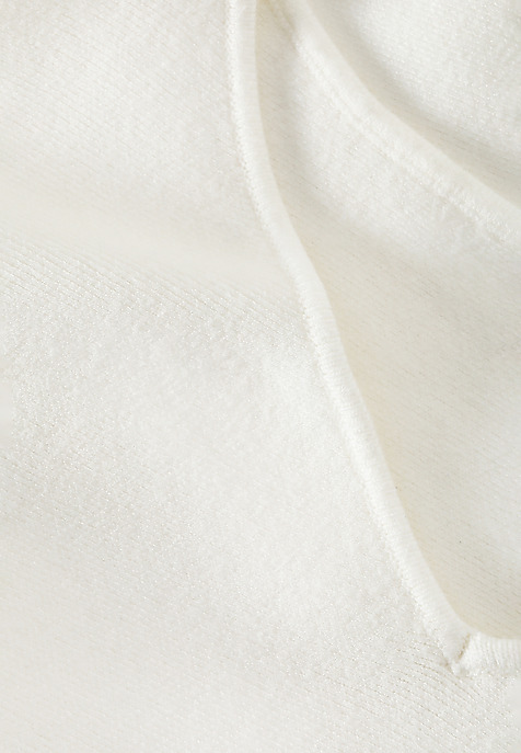 LADIES' JUMPER WITH WIDE SLEEVES AND CREW NECKLINE — RAFIA ECRU 2