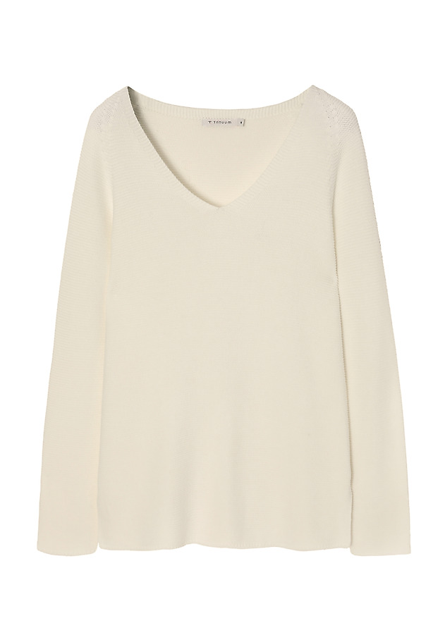 LADIES’ SWEATER WITH V-SHAPED NECKLINE - BORI LADIES’ SWEATER WITH V-SHAPED NECKLINE - BORI ECRU 5