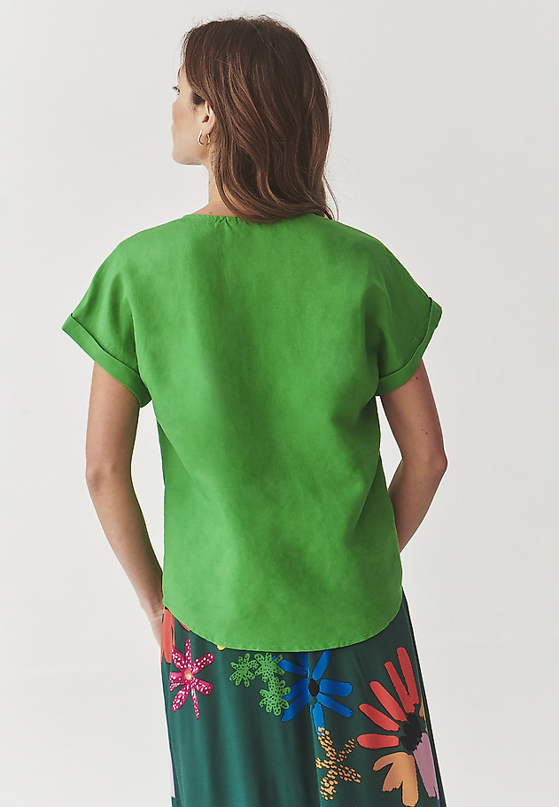LADIES’ SHIRT WITH COCONUT BUTTONS - SAMANTO LADIES’ SHIRT WITH COCONUT BUTTONS - SAMANTO ZIELONY 3