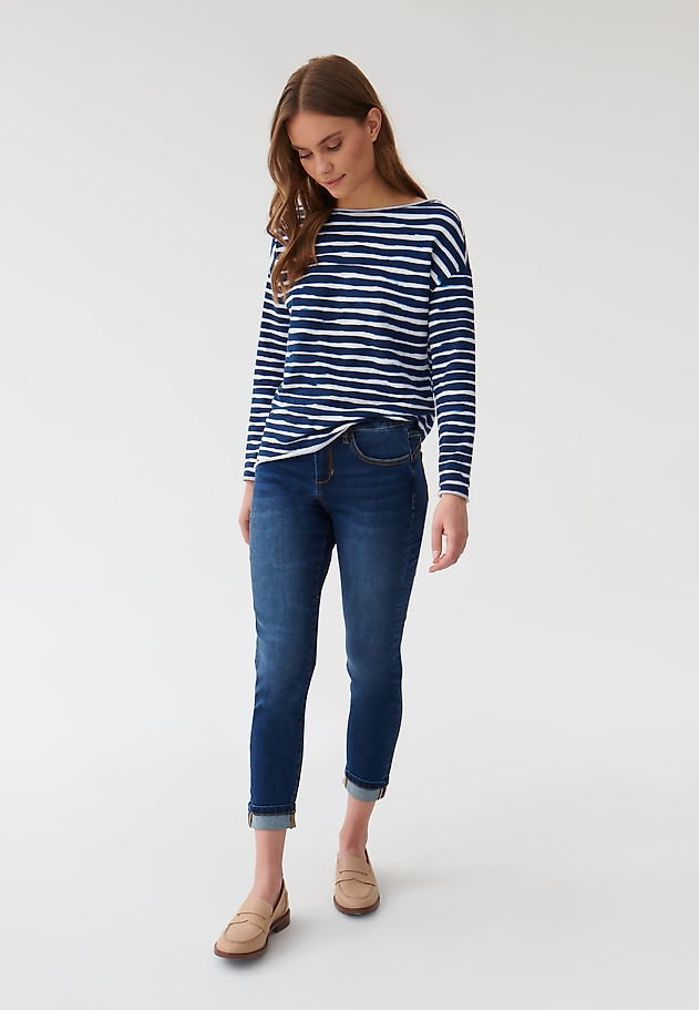 BLUZA DAMSKA OVERSIZOWA W PASKI MALI 1 BLUZA DAMSKA OVERSIZOWA W PASKI MALI 1 MULTIKOLOR 2